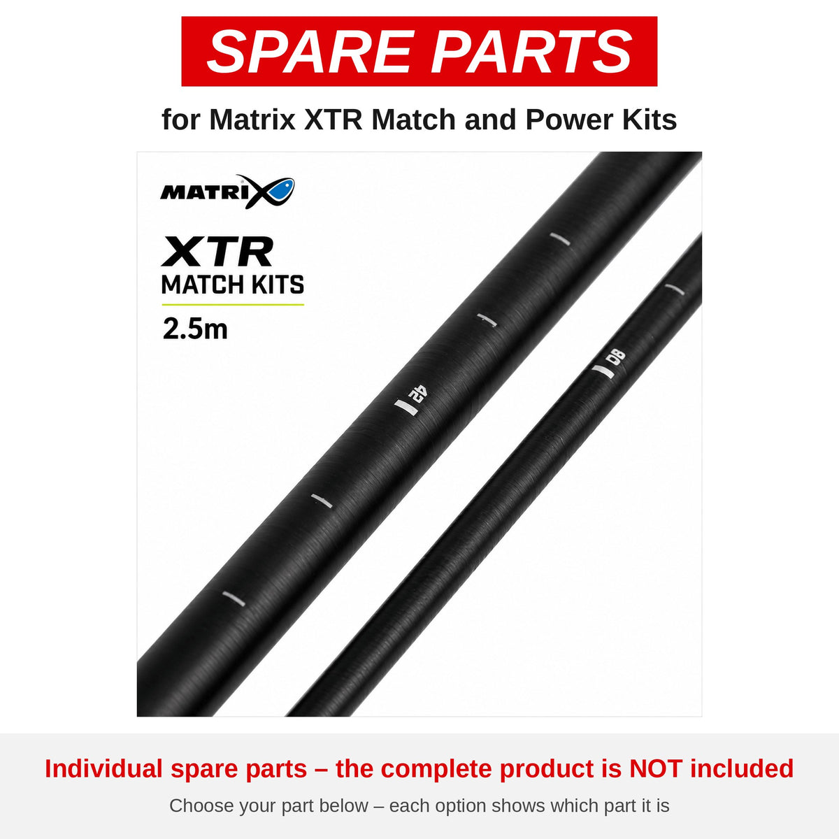 Matrix XTR Match and Power Kits – onderdelen (GPP128)