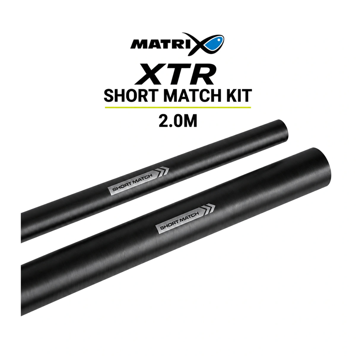 Matrix XTR Short Match Kit 2.0m – twee diagonale carbon topsetdelen met SHORT MATCH-opdruk