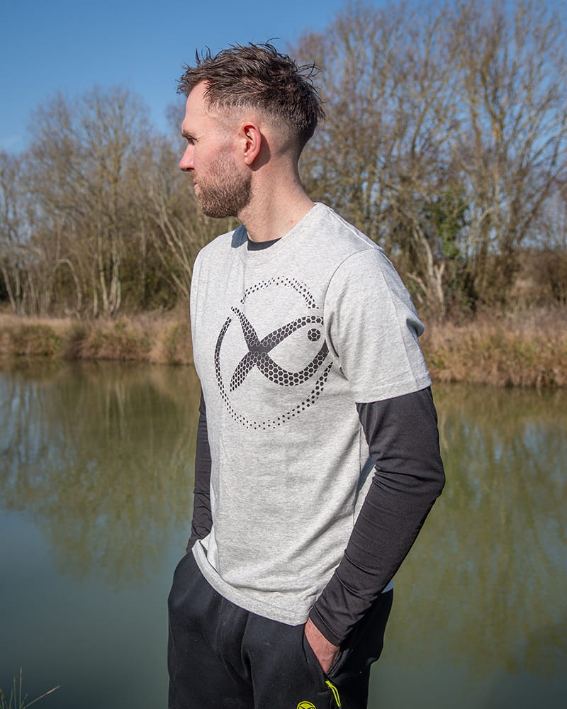 MESH LOGO T-SHIRT - GREY