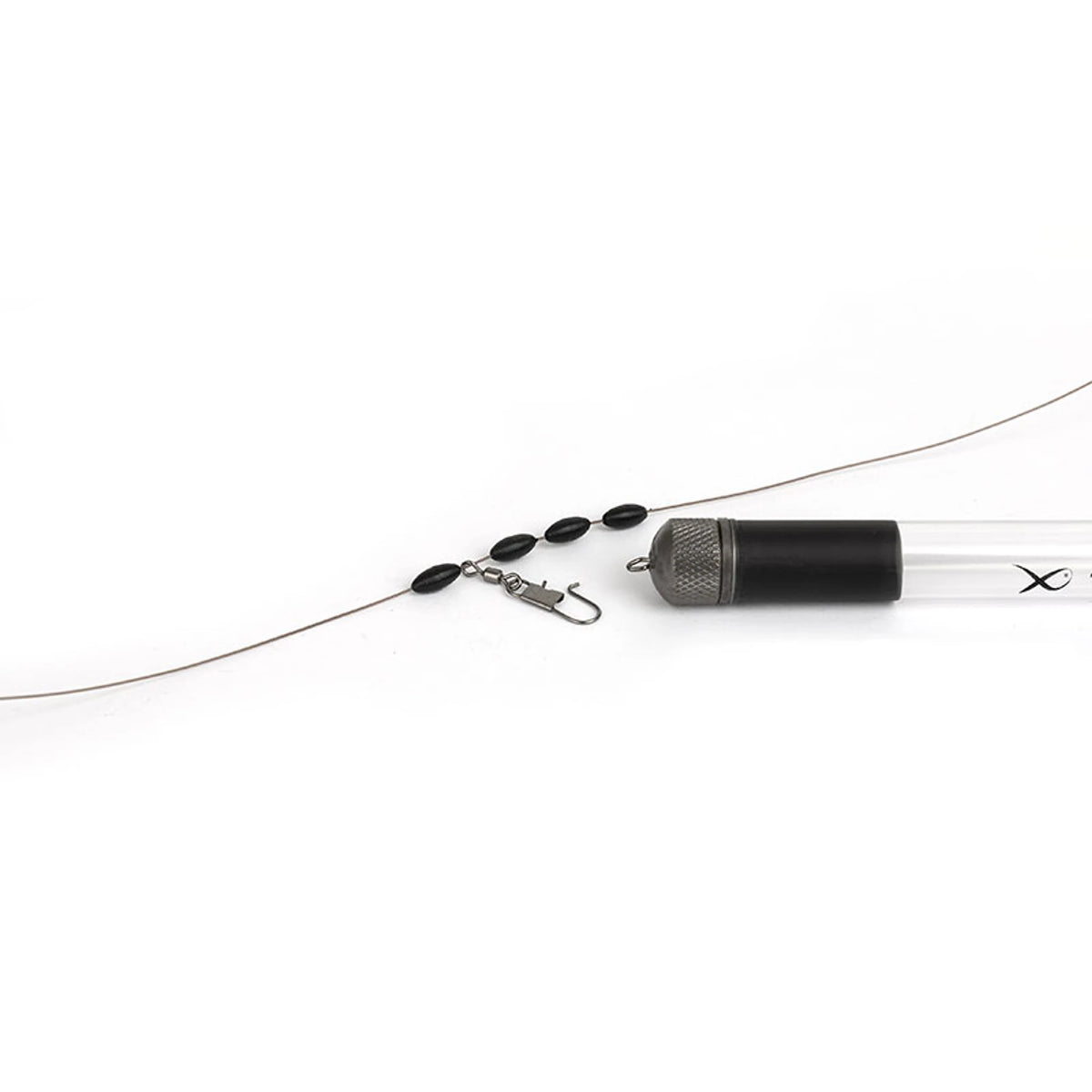 Matrix Pellet Waggler Attachment gemonteerd aan een wagglerdobber