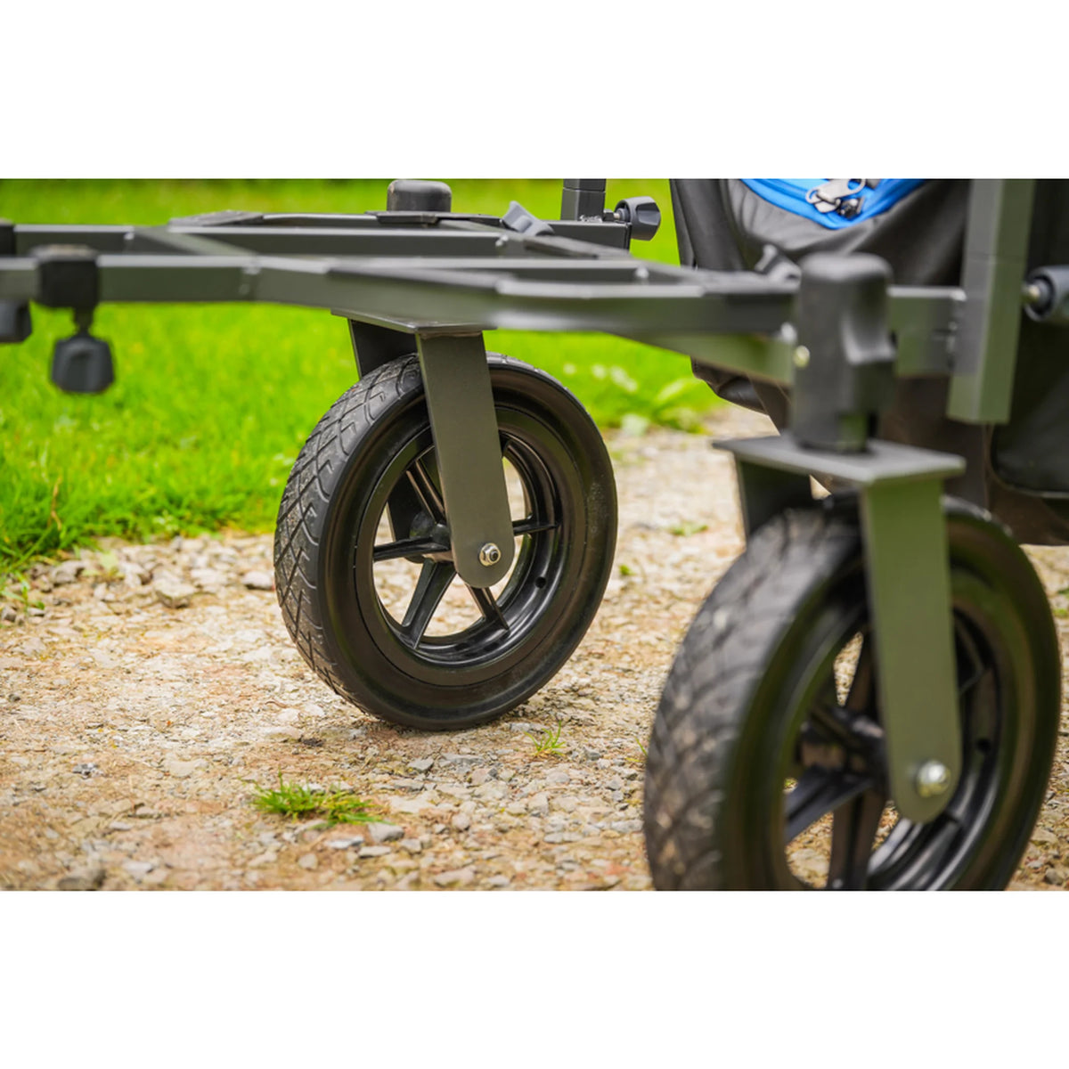 Voorwielen van de Preston 4 Wheel Shuttle
