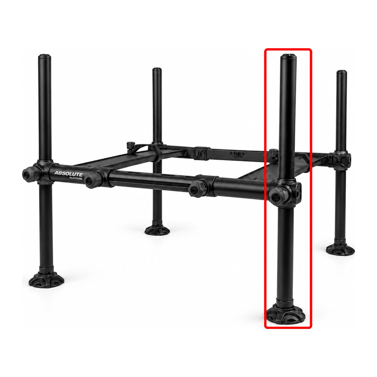 Preston Absolute 36 Standard Leg 80 cm: de losse reservepoot rood aangeduid op het Absolute Platform