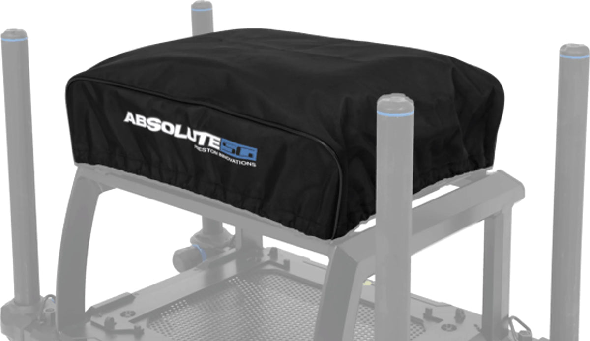 Preston Absolute 5G Seat Cover – beschermhoes op zitkist, schuin van links