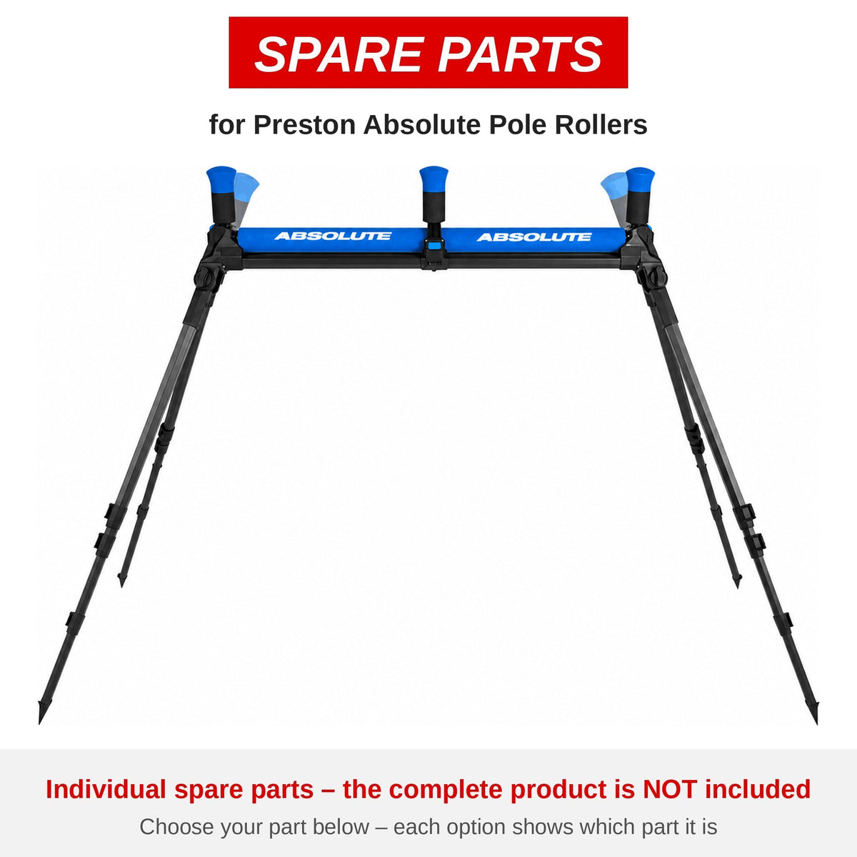Preston Absolute Pole Rollers – onderdelen (P0250009)