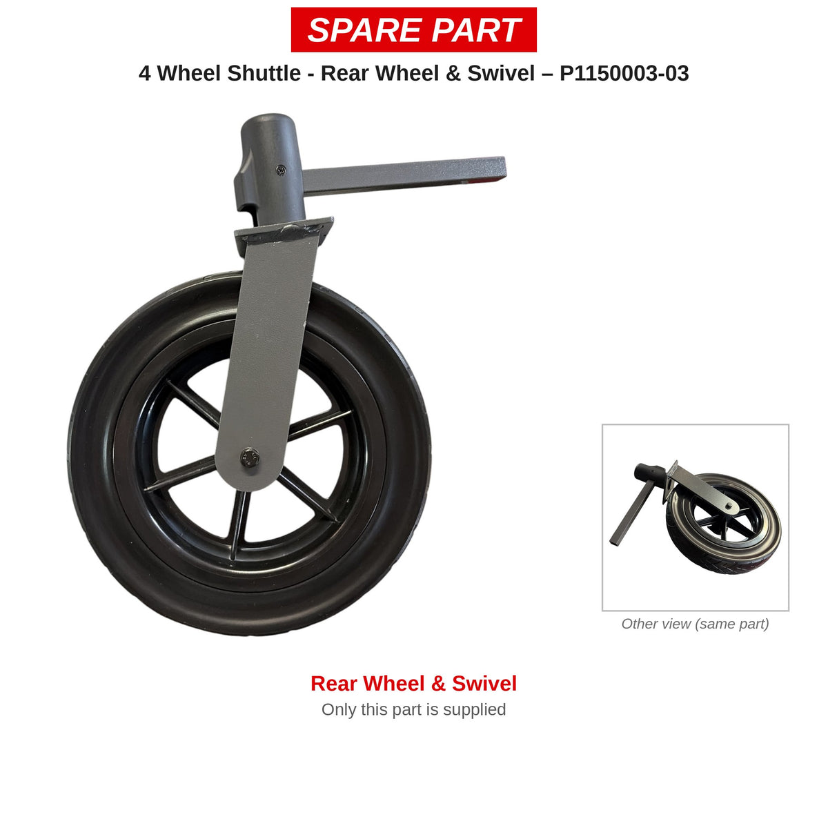 Preston Achterwiel met draaikop voor 4 Wheel Shuttle (1 stuk) – P1150003-03