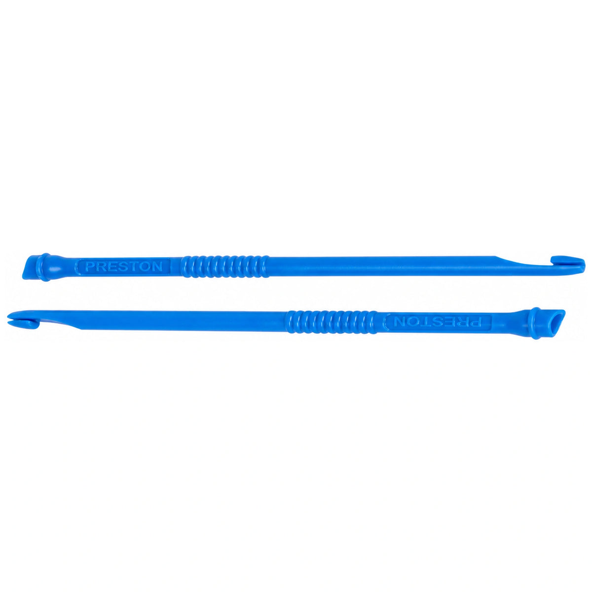 Preston Bander/Disgorger Twin Pack – twee blauwe aasbandjestools en onthakers met geribbelde greep, in tegengestelde richting