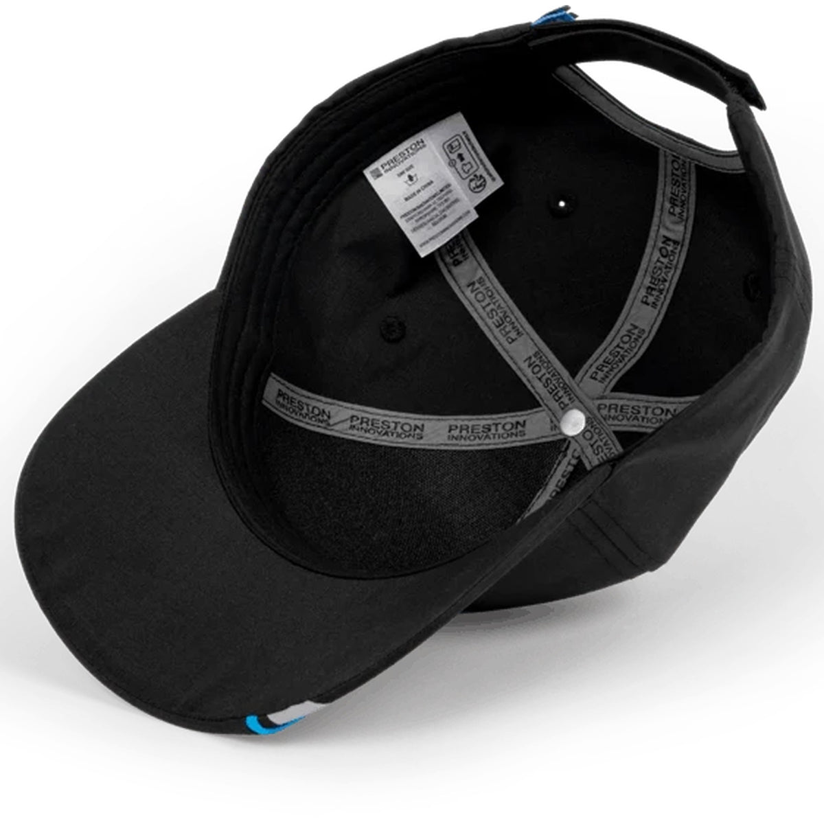 Preston Black Apex Cap – binnenzijde en label