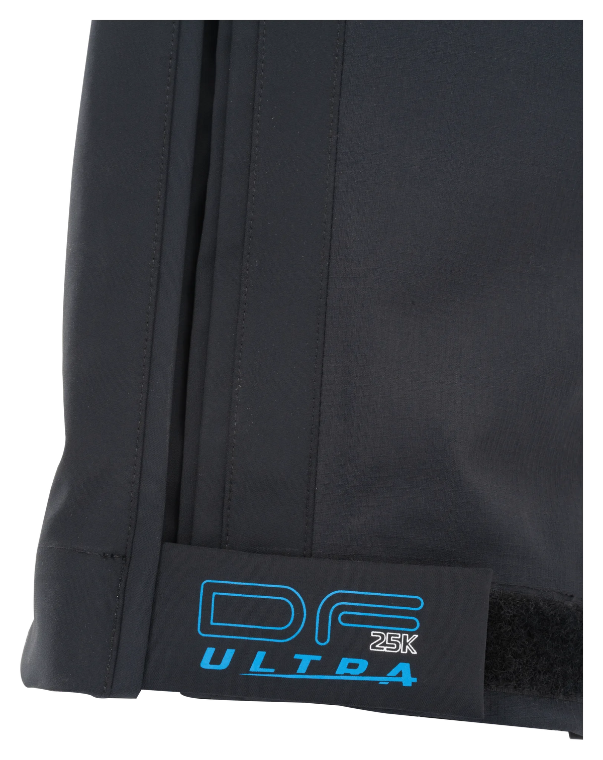 Preston DF Ultra 25K Trousers rits en DF Ultra-logo onderaan de broekspijp