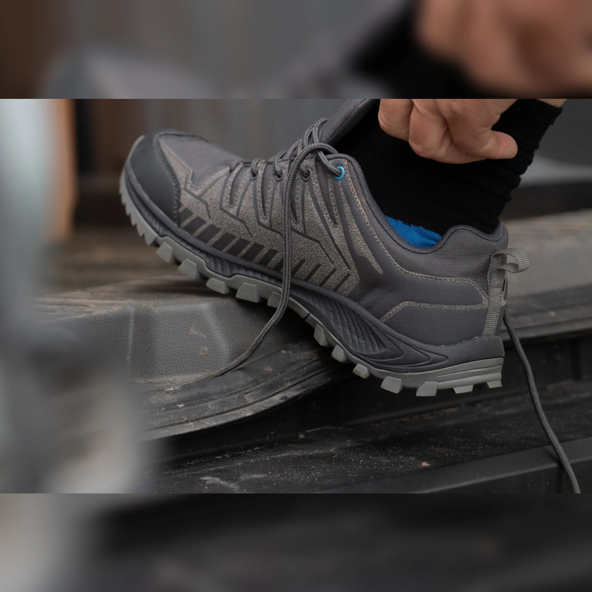 Preston DriFish All Terrain Trainers – zijaanzicht van een gedragen schoen