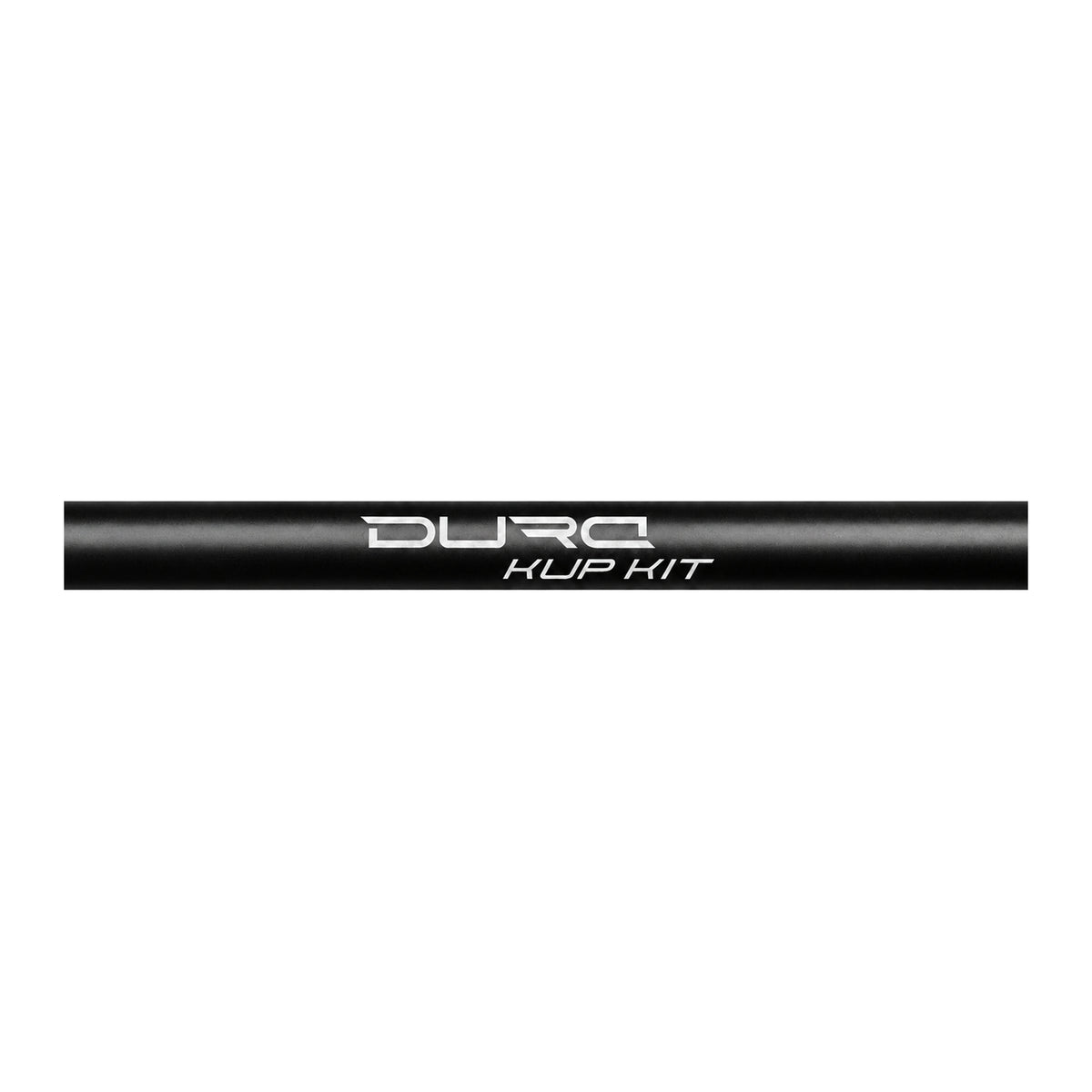 Preston Dura Carp Cup Kit 224 cm – horizontale close-up van de zwarte topset met zilveren DURA KUP KIT-opdruk