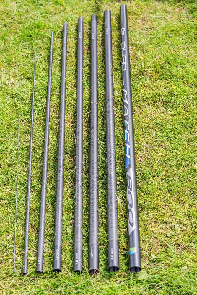 Preston Dura Match Poles – 800 van 8 meter – losse hengeldelen van bovenaf