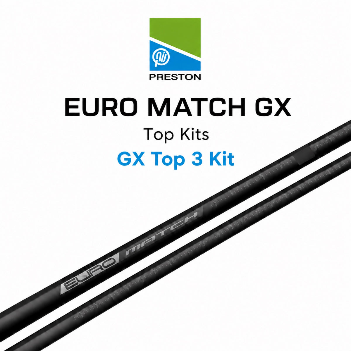 Preston Euro Match GX Top Kits GX Top 3 Kit detail op witte achtergrond