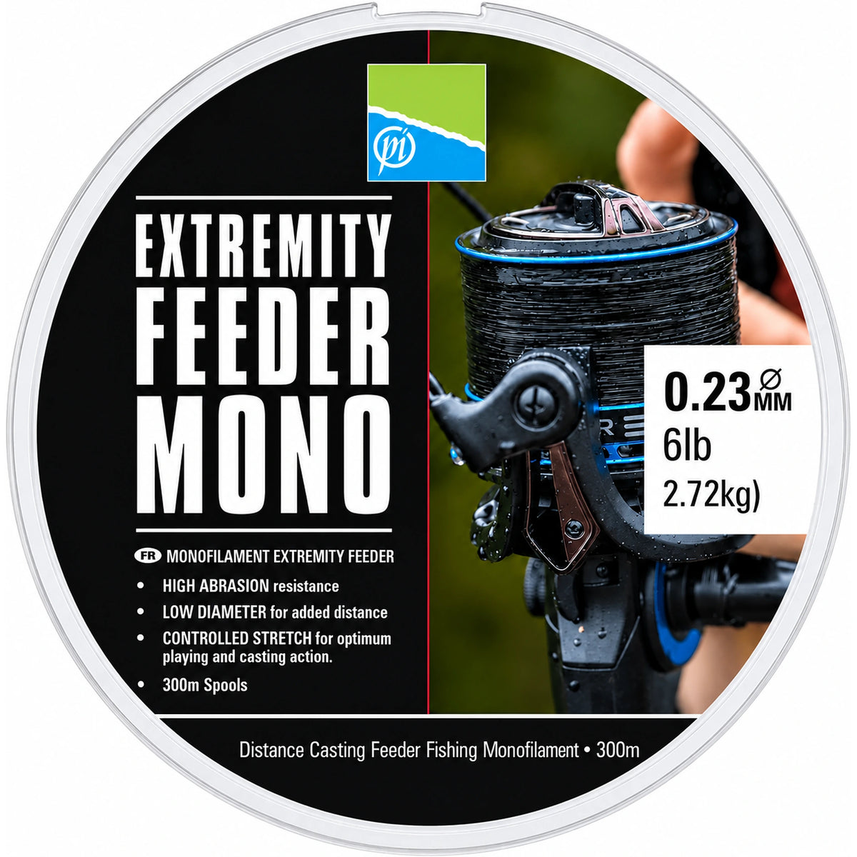 Preston Extremity Feeder Mono – spoelverpakking 0,23 mm, 6 lb en 300m