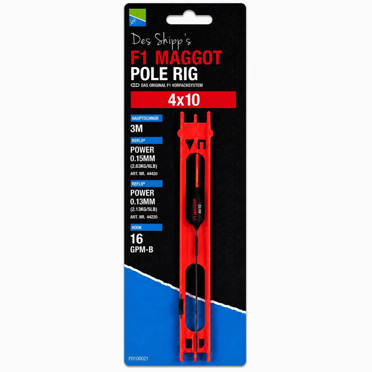 Preston F1 Maggot Pole Rig uitvoering 4x10