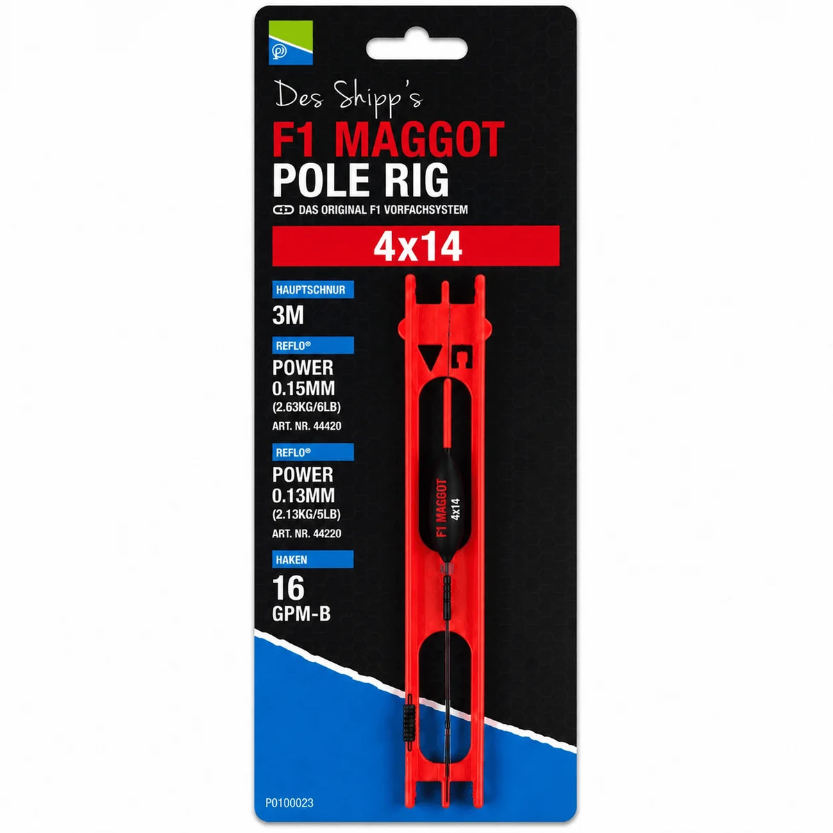 Preston F1 Maggot Pole Rig uitvoering 4x14