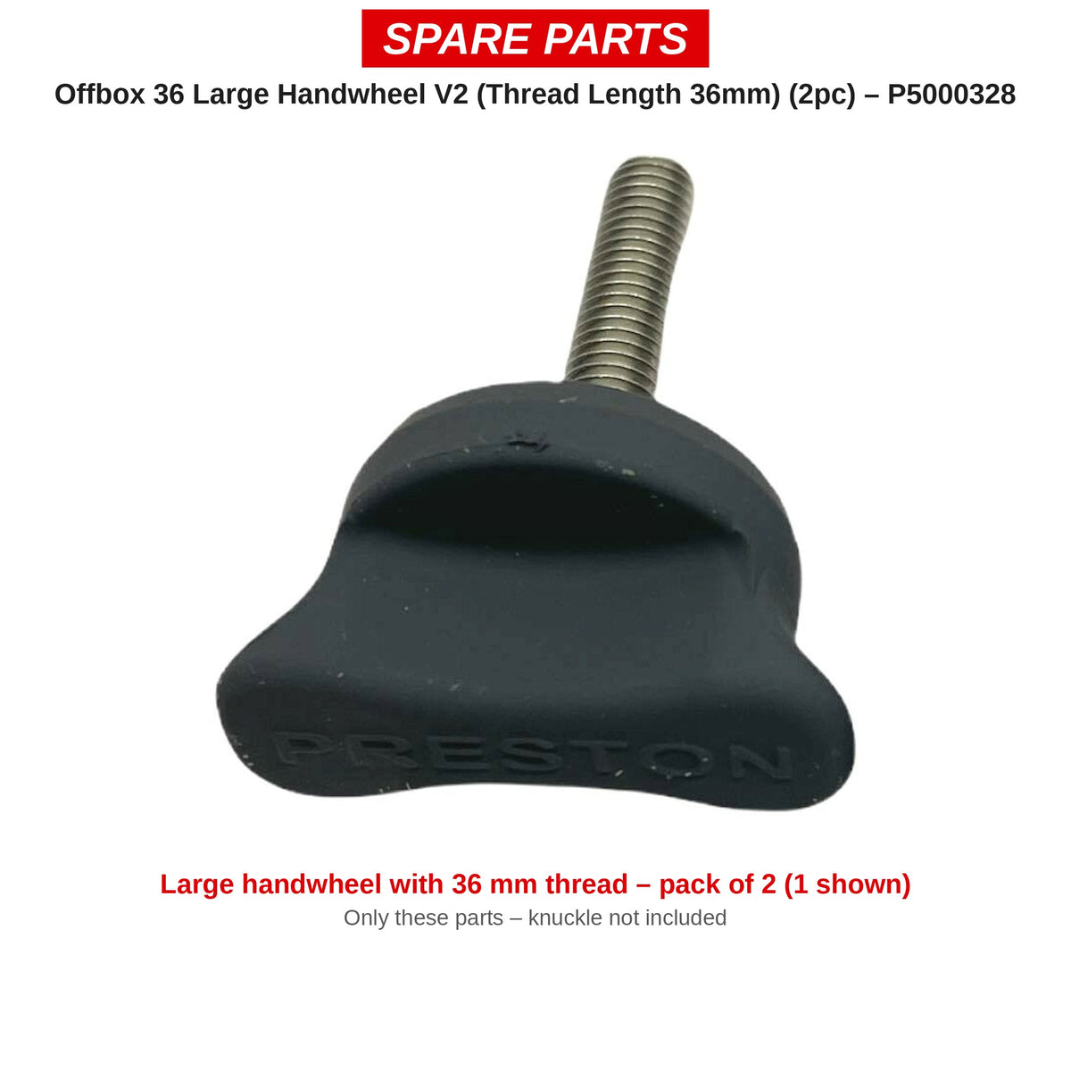 Preston Groot handwieltje 36 mm voor Offbox 36-accessoires (2 stuks) – P5000328