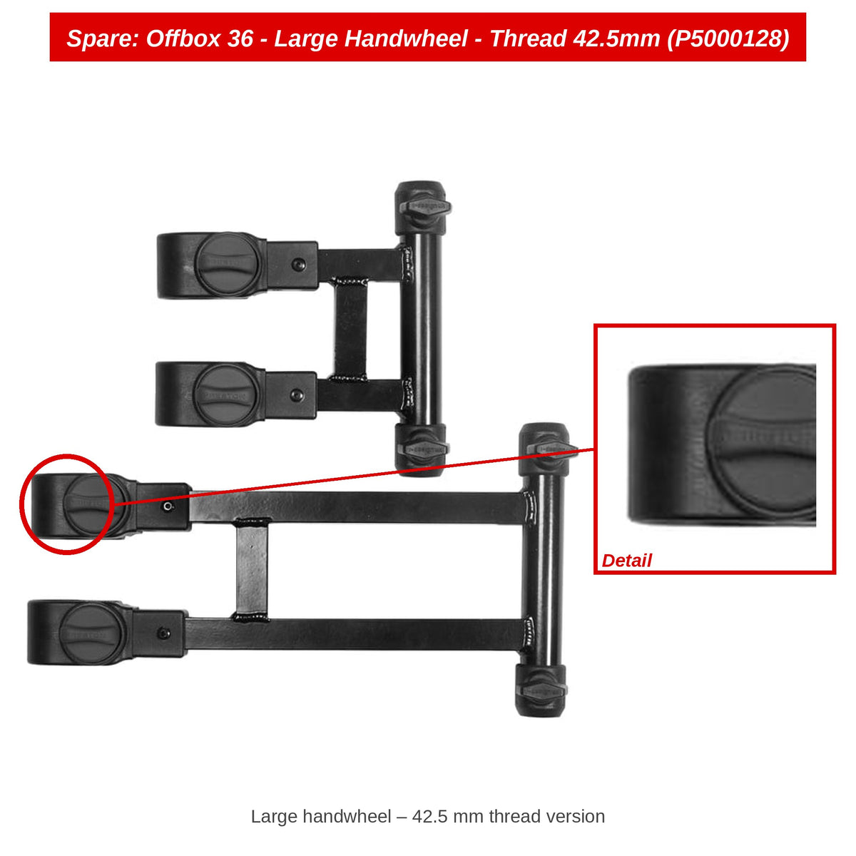 Preston Groot handwieltje 42,5 mm voor Offbox 36-accessoires – P5000128