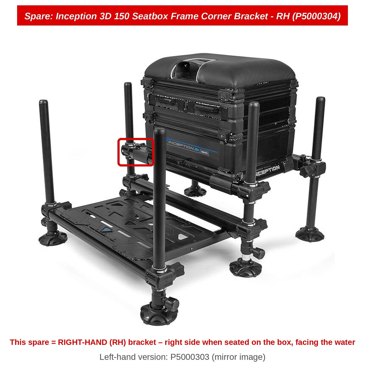 Preston Hoekbeugel frame rechts voor Inception 3D 150 zitkist – P5000304