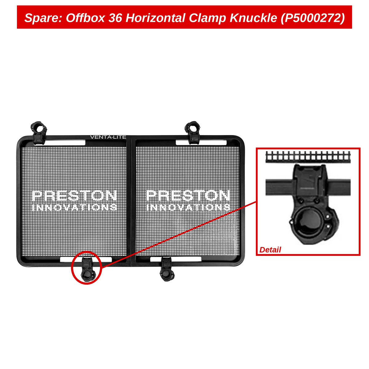 Preston Horizontale klem (knuckle) voor Offbox 36 – P5000272