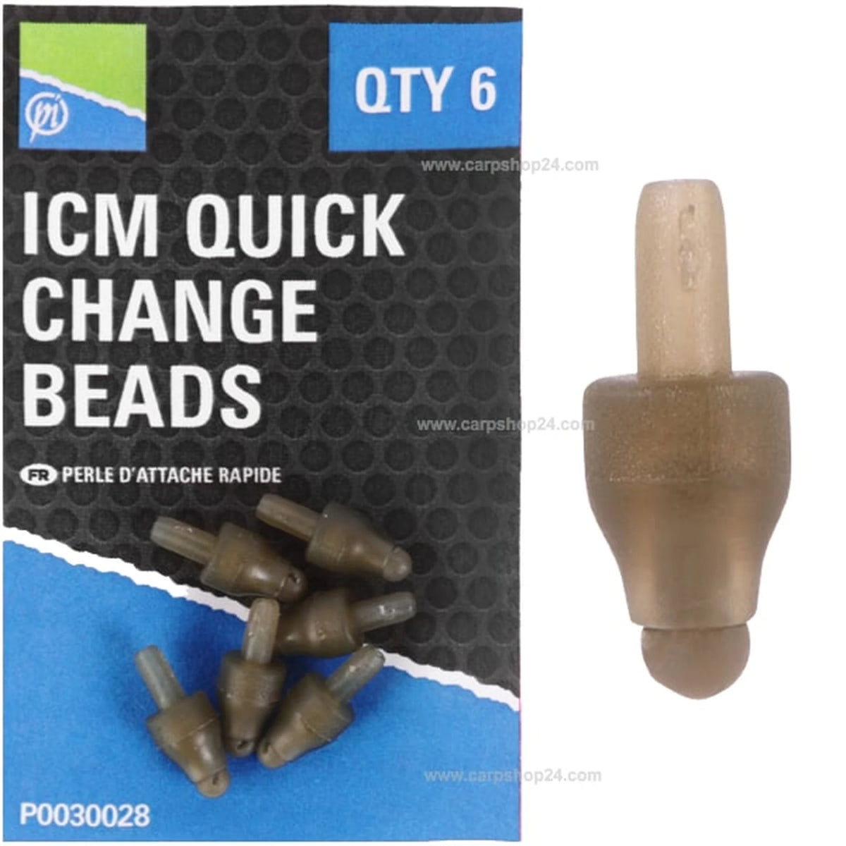 Verpakking en detail van Preston ICM Quick Change Beads, 6 stuks
