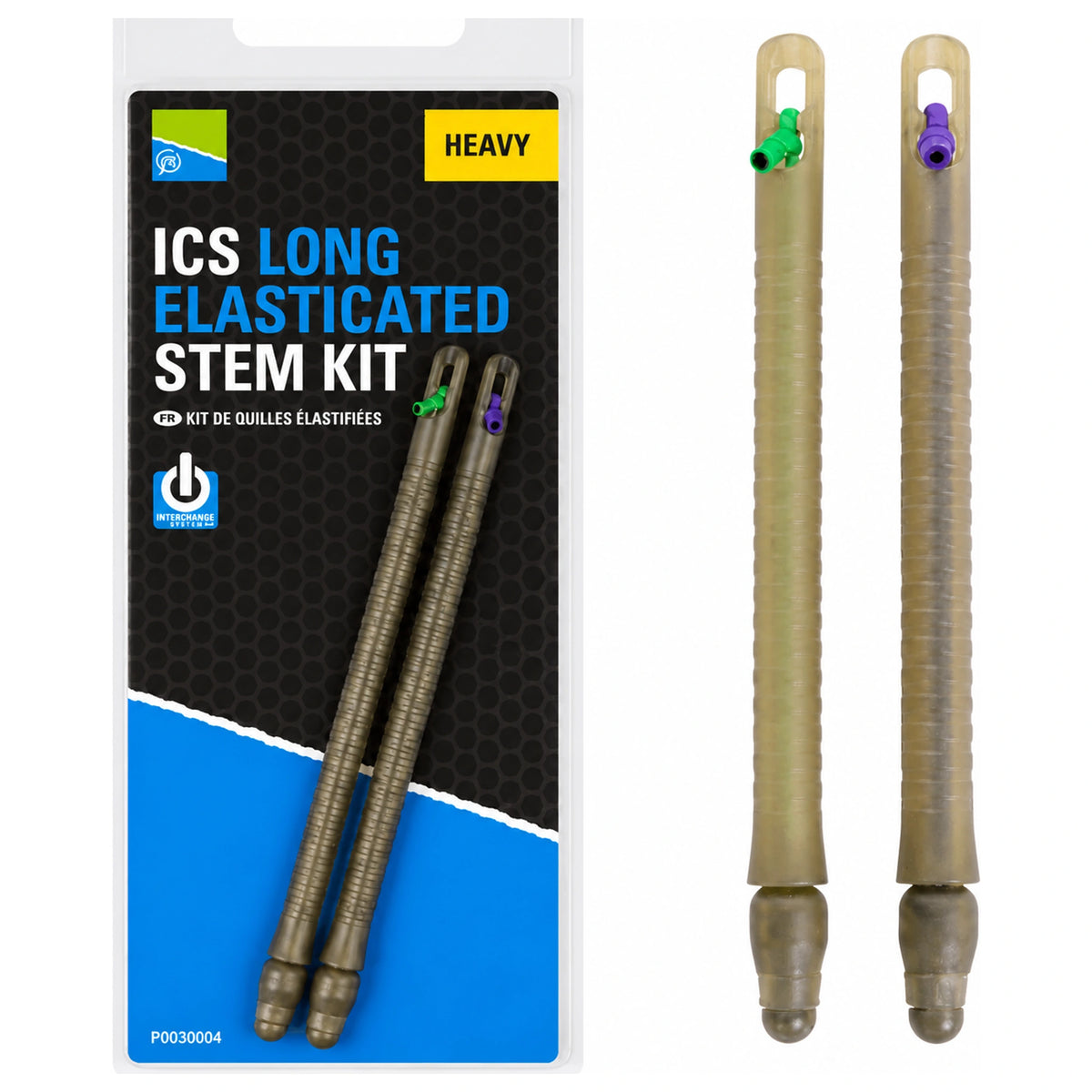 Preston ICS Elasticated Stem Kits Long Heavy verpakking en stems