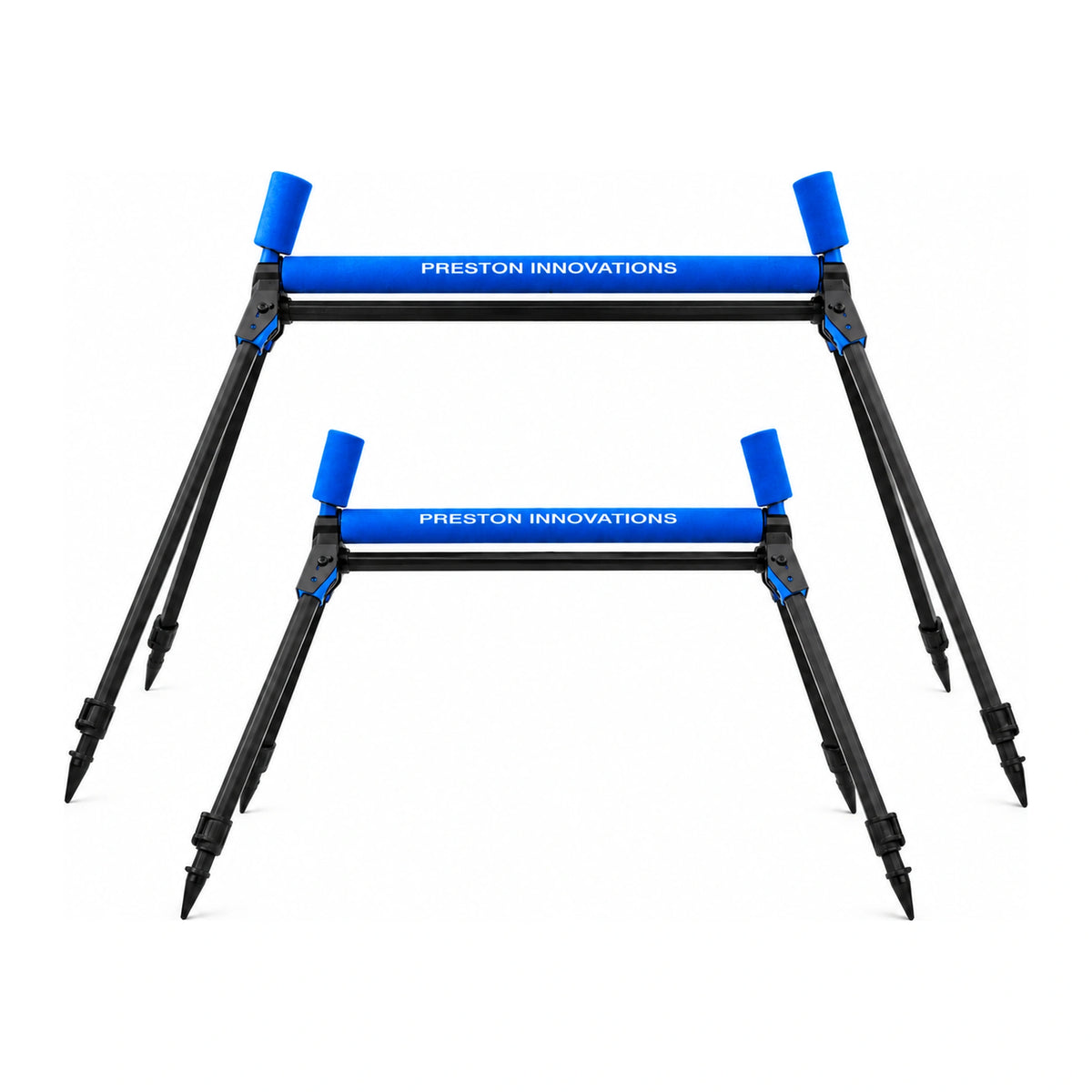 Preston Ignition Pole Rollers – de XL Flat Roller achteraan en de kleinere Flat Roller vooraan