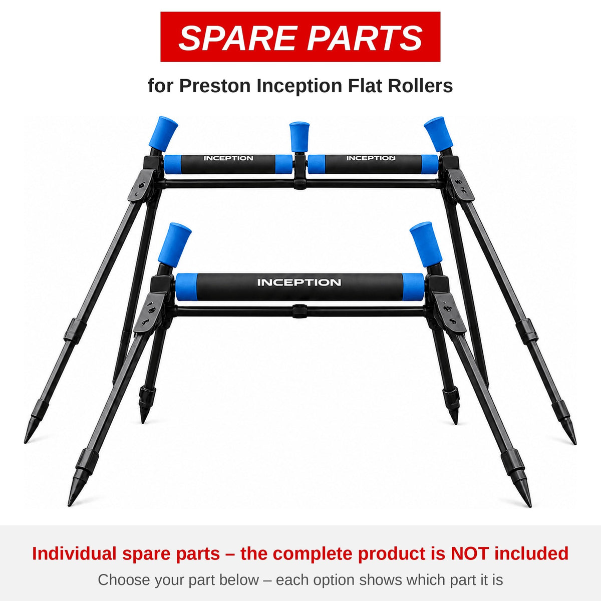 Preston Inception Flat Rollers – onderdelen (P0250005)