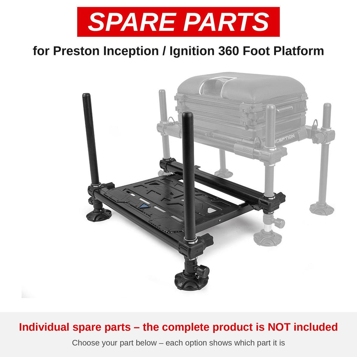 Preston Inception / Ignition 360 Foot Platform – onderdelen (P0120012)