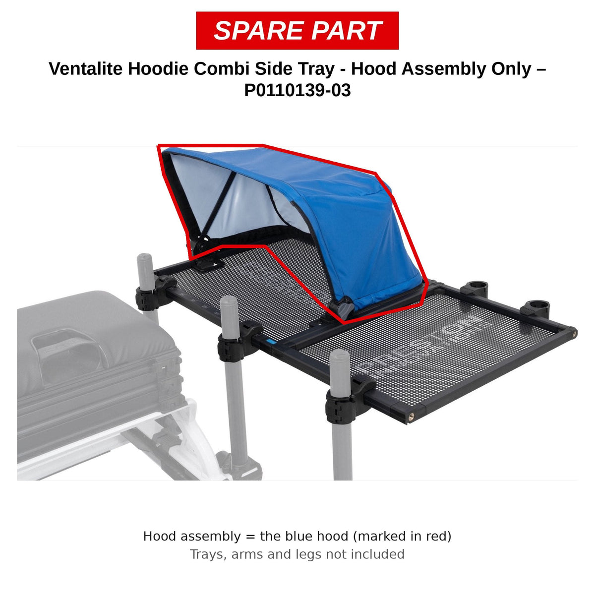 Preston Kap voor Ventalite Hoodie Combi Side Tray (enkel de kap) – P0110139-03