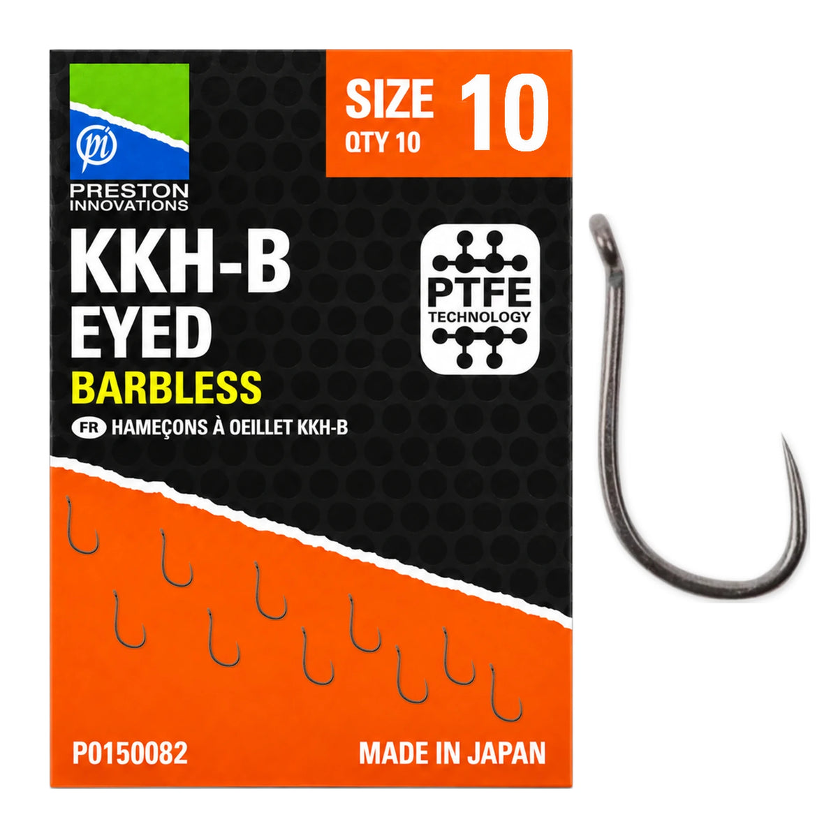 Preston KKH-B Eyed Barbless haak maat 10