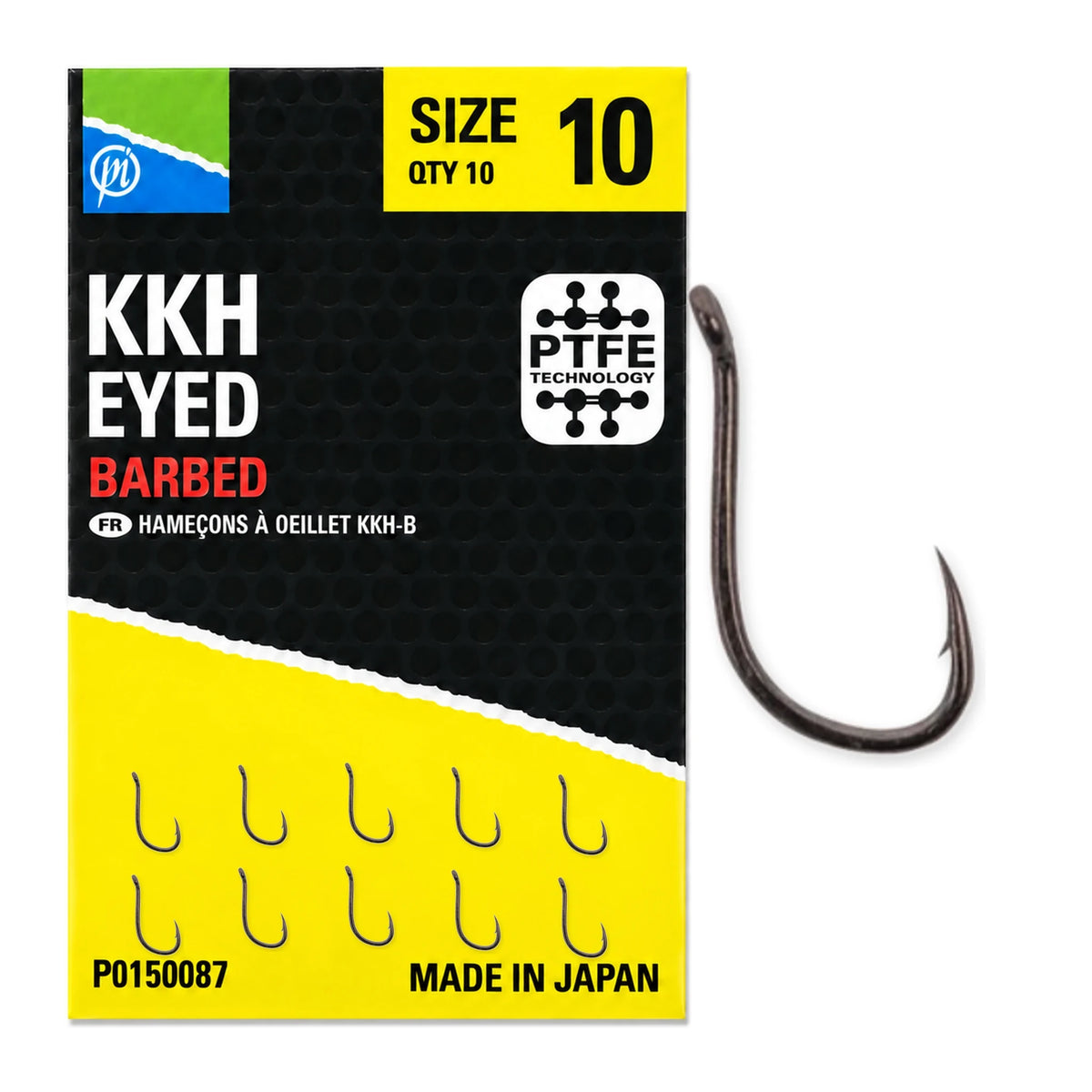 Preston KKH Eyed Barbed haak met weerhaak maat 10