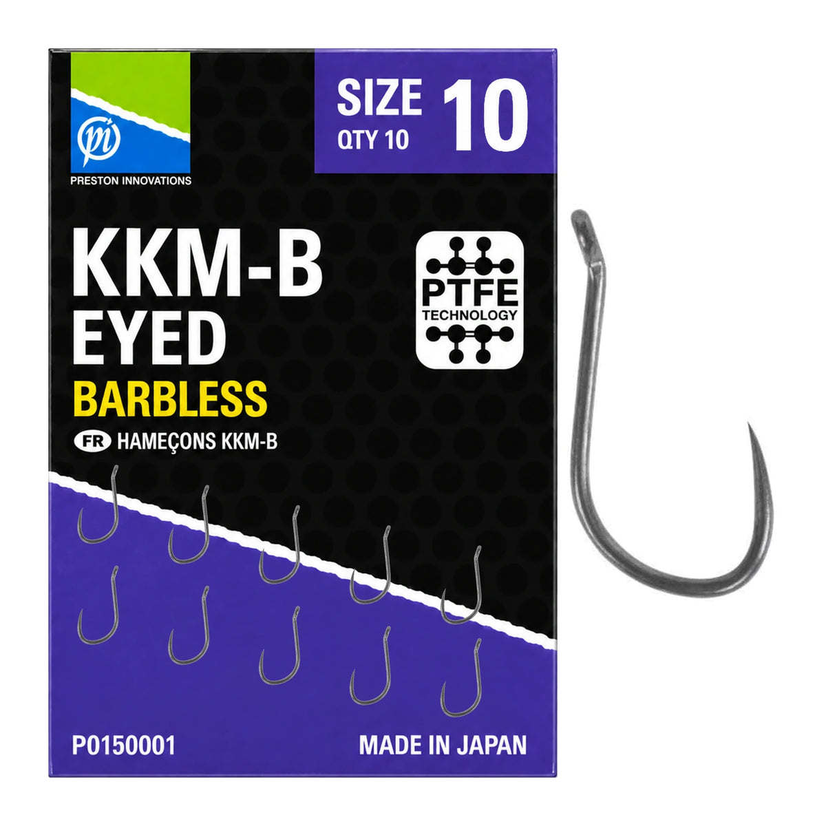 Preston KKM-B Eyed Barbless maat 10 – haak zonder weerhaak