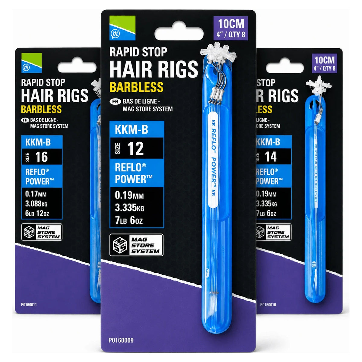 Preston KKM-B Rapid Stop Hair Rigs Barbless 10cm assortiment