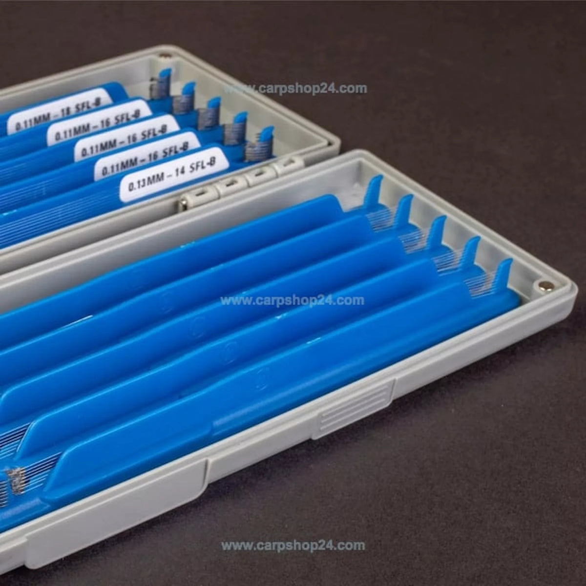 Preston Mag Store blauwe rig sticks met onderlijnlabels