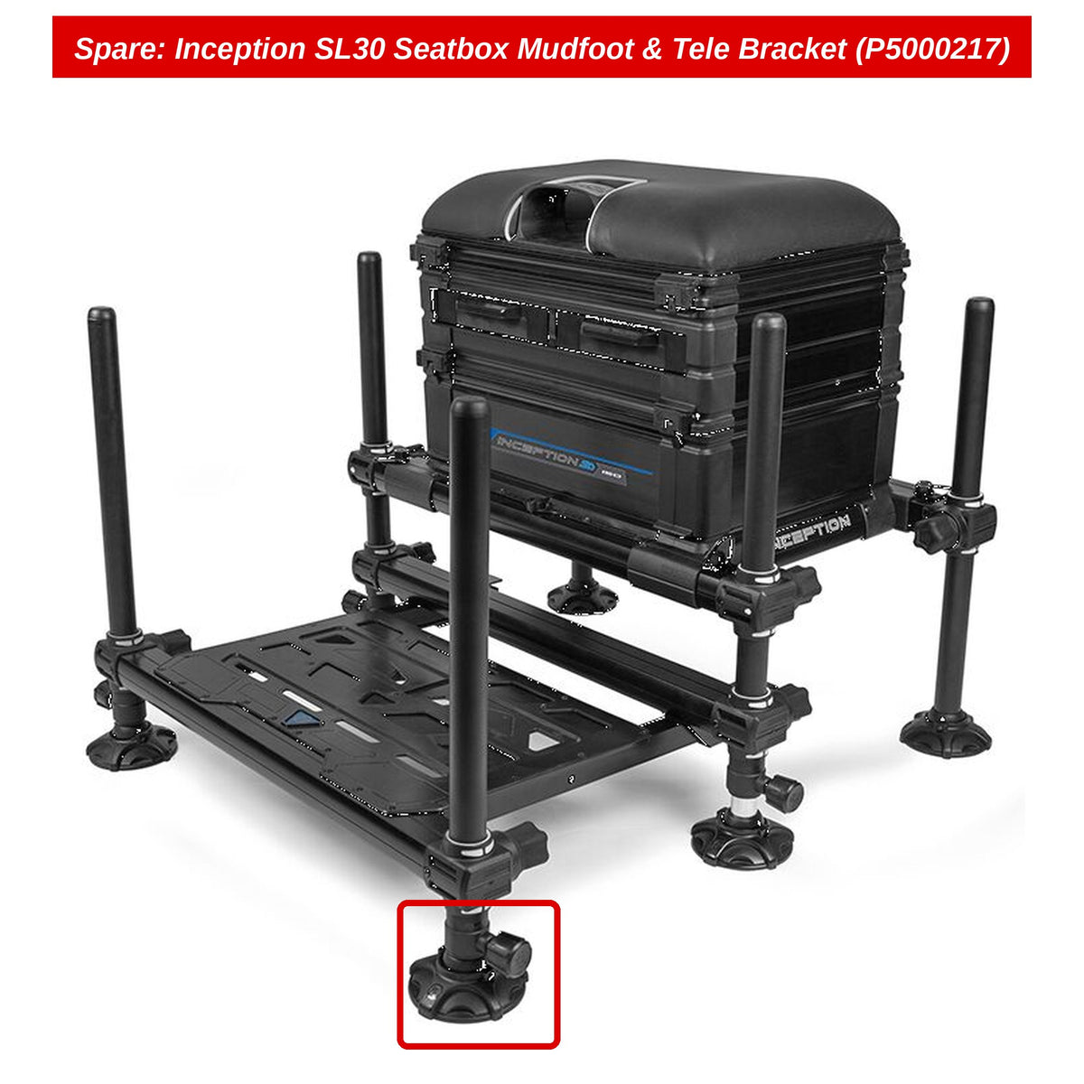 Preston Modderpoot met telescoopbeugel voor Inception SL30 zitkist – P5000217