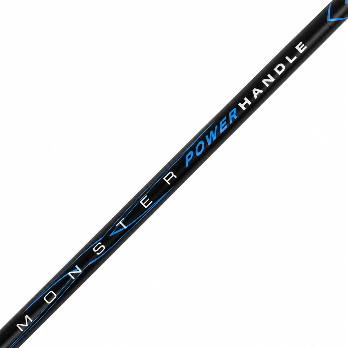Preston Monster X Power Handle 3 m – detail van de merkopdruk op de zwarte steel