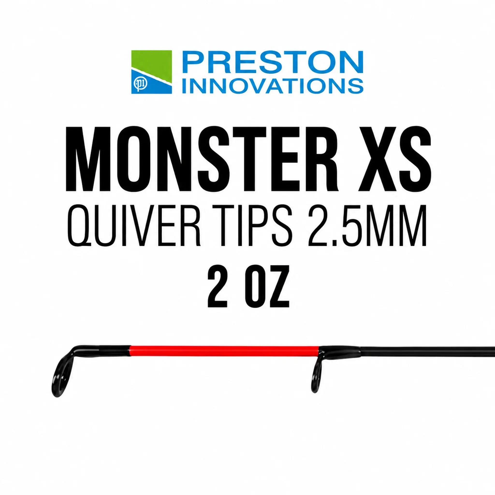 Preston Monster XS Quiver Tip 2.5mm 2oz met rode top – variantcover op witte achtergrond