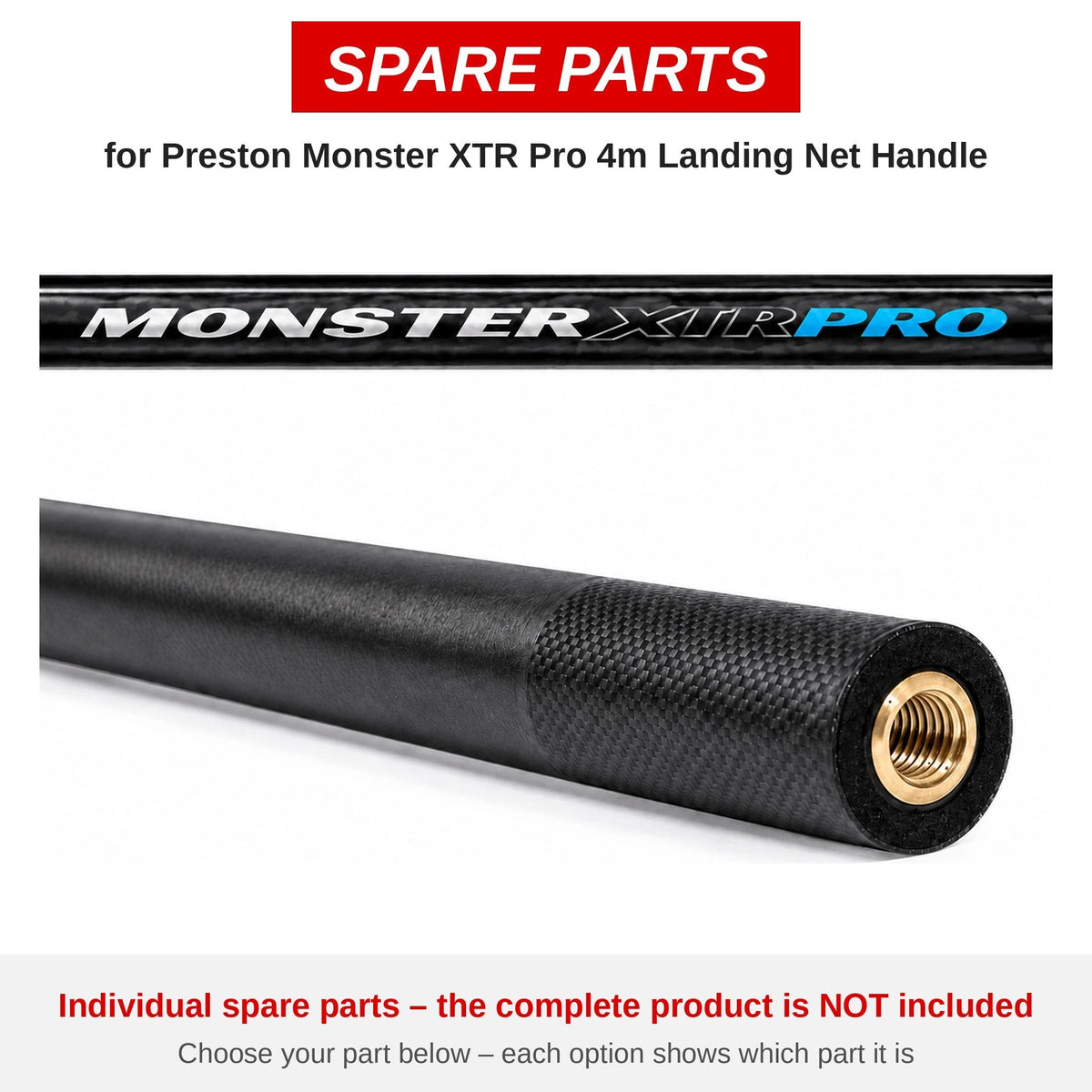 Preston Monster XTR Pro 4m Landing Net Handle – onderdelen (P0230028)