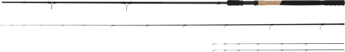 Preston Monster Xtreme Distance Feeder Rods - volledige hengeldelen op witte achtergrond