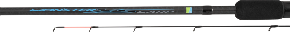 Preston Monster Xtreme Distance Feeder Rods - hengeldelen en feedertoppen op witte achtergrond