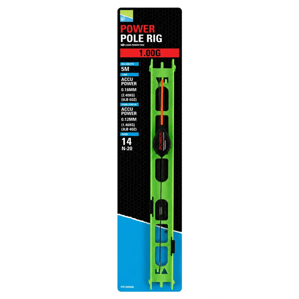 Preston Power Pole Rig 1,00 gram kant-en-klaar tuig