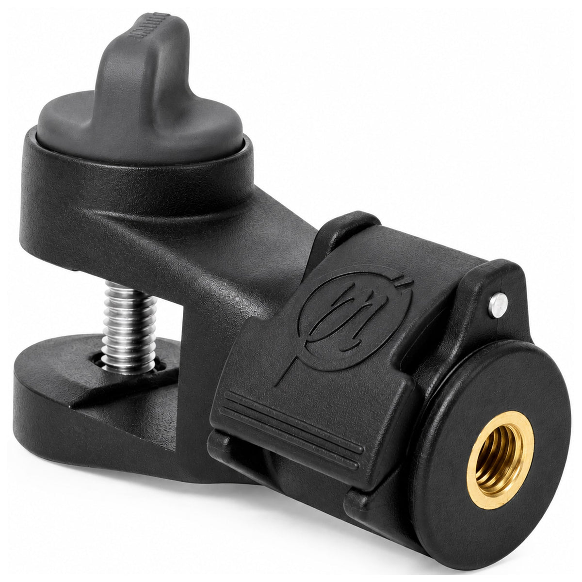 Preston Quick Release Accessory Block – zwarte klemadapter met snelhendel en messing schroefdraad