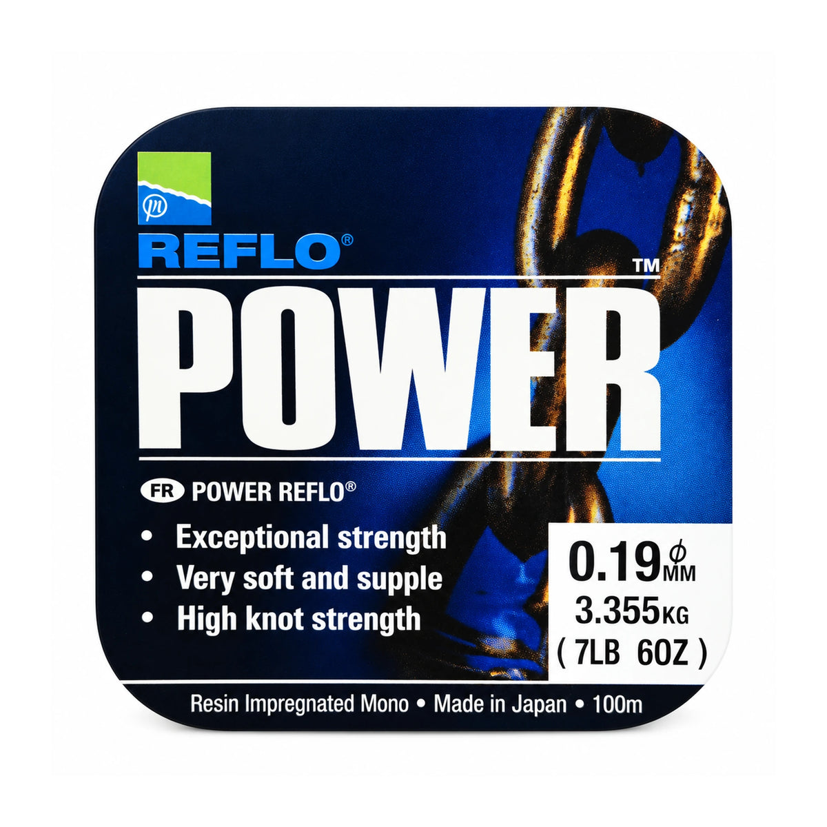 Preston Reflo Power nylon vislijn 0.19mm 3.355kg 100m