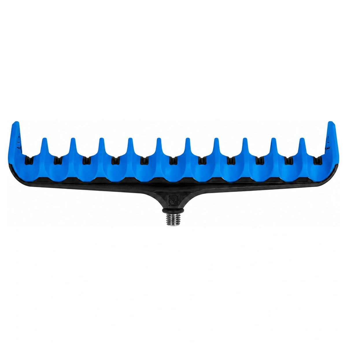Preston Rod Safe Multi, brede blauwe feedersteun met zwarte basis, meerdere groeven en schroefdraad onderaan