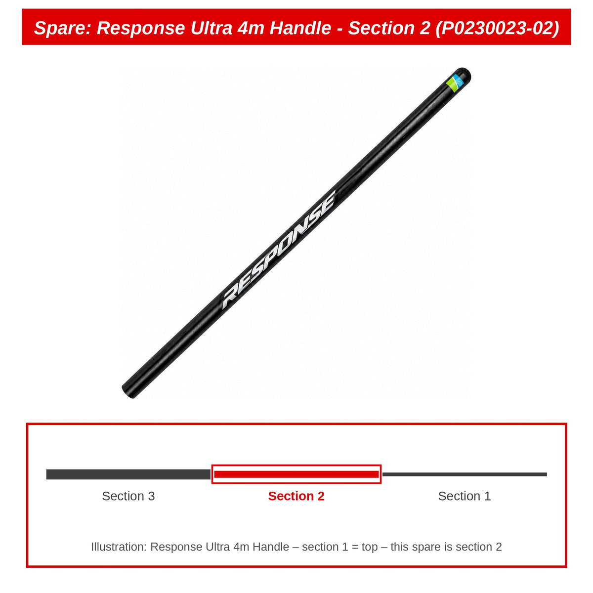 Preston Schepnetsteeldeel 2 voor Response Ultra 4m schepnetsteel – P0230023-02