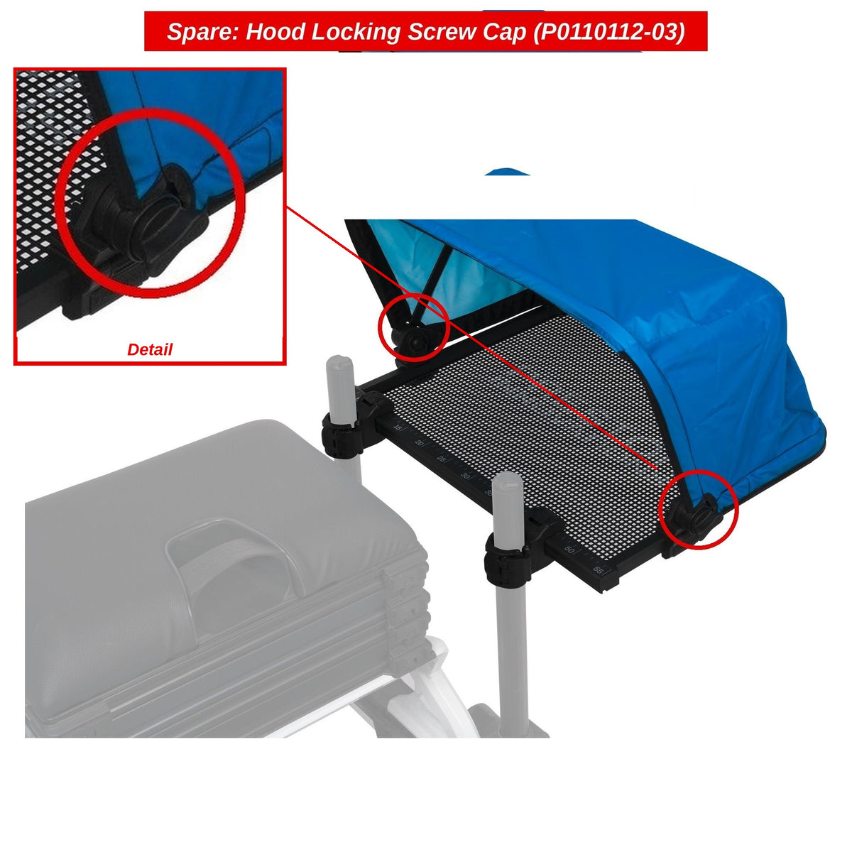Preston Schroefdop van de kapvergrendeling voor Ventalite Hoodie aastafel – P0110112-03