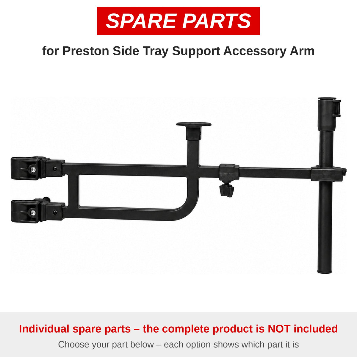Preston Side Tray Support Accessory Arm – onderdelen