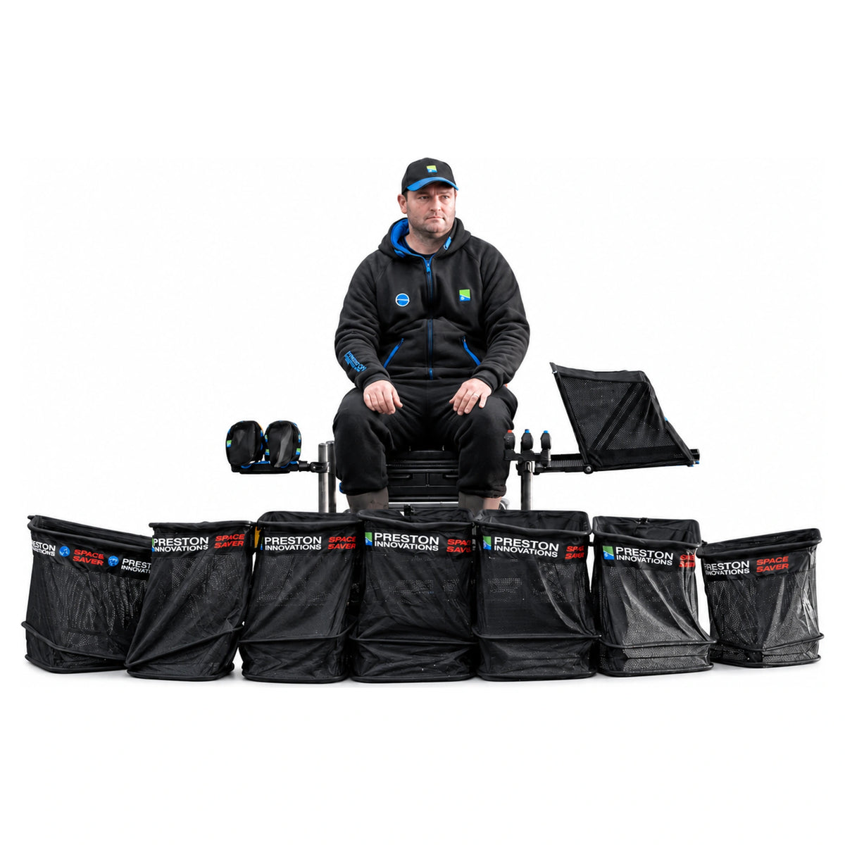 Preston SnapLok Tool Bar XL met meerdere leefnetten