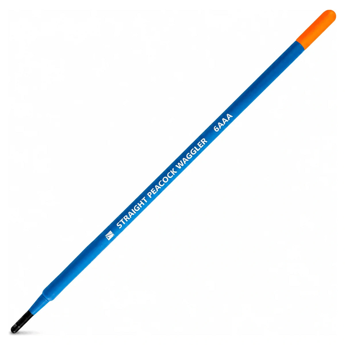 Preston Straight Peacock Waggler blauwe dobber met oranje antenne en opdruk 6AAA