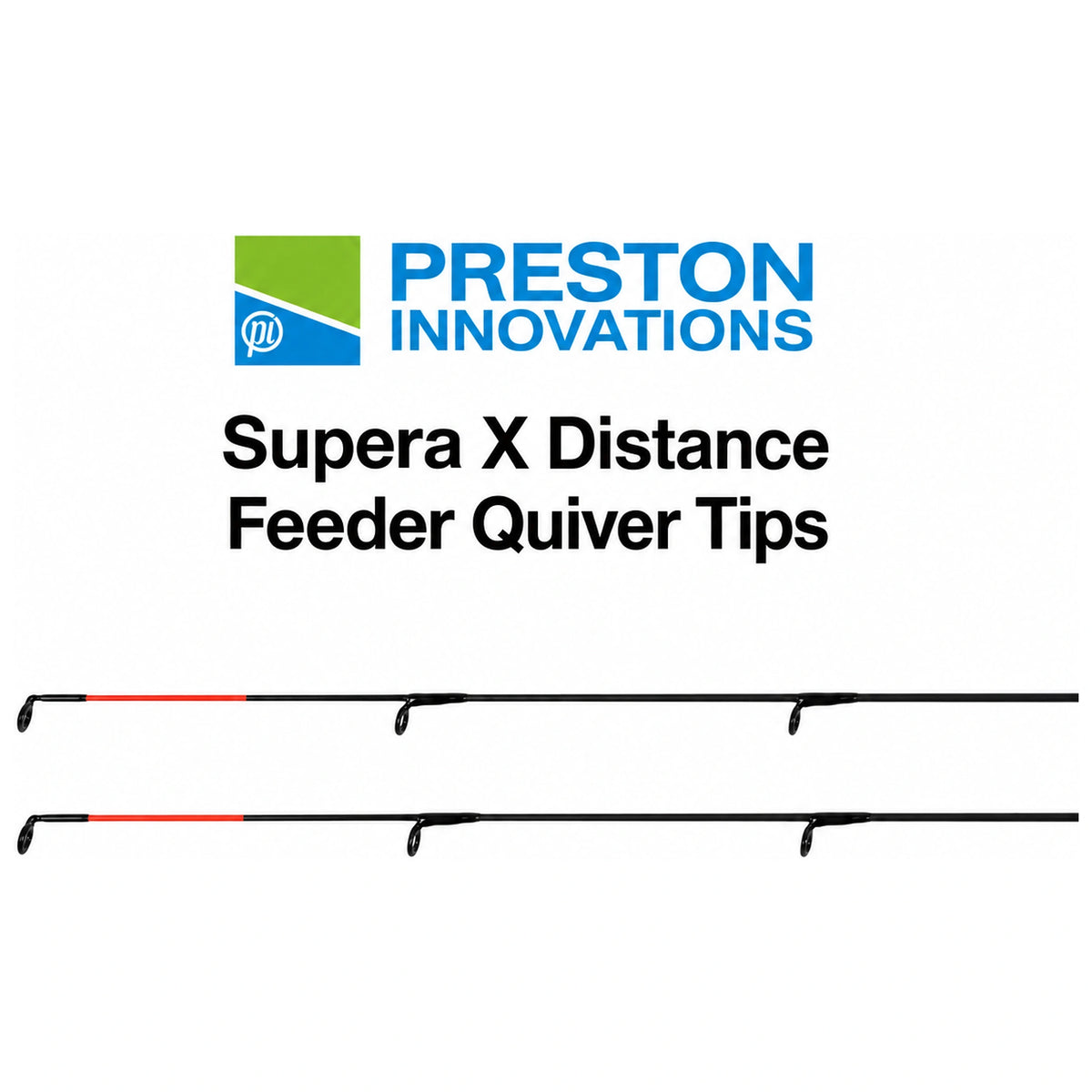 Preston Supera X Distance Feeder quivertips met rode topsectie